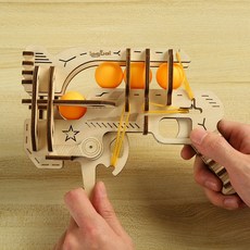3D 입체퍼즐 제타 Z-1 나무퍼즐 집중력 향상 DIY 퍼즐 모형총, 43피스, 우드, 1개 단품, 단품