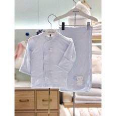 [압소바] HK(2종)톤톤 모달 배냇저고리 속싸개 세트(25년 봄신상) (HA2A10103), 배냇저고리+속싸개/60(2M)