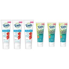 탐스 치약 toms of maine 불소 어린이 치약 탐스 치약 toms of maine 천연 불소가 함유 된 어린이 치약 사악한 멋진 어린이 치약 천연 치약 어린이 치파, One Color, One Size