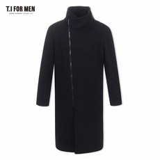 티아이포맨 모혼방 하이넥 패딩코트 M178MCT325M1BK2