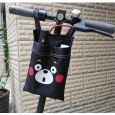 앞가방 전기자전거 프론트백 라이더 스쿠터 물 오토바이 수납 가방 트렁크 배달 자전거 킥보드, 캐릭터 라지 블랙 곰돌이, 1개