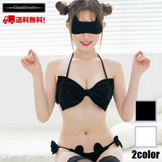 리본 속옷 세트 속옷 반바지 안대 와 속옷 스타일 의 방복 야간 테 디 하 다 귀엽다 속옷 코 스프 레 복장