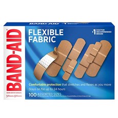 Band Aid Brand Flexible Fabric Adhesive Bandages for Wound Care & First Aid Assorted Sizes 100 C