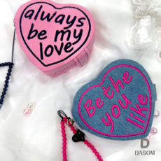 미니 하트 데님 쥬얼리 악세서리 보석함