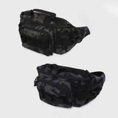 루어 보조가방 힙색 (밀리터리 카키 밀리터리 그레이) 낚시채비가방 루어소품백 워킹낚시, 밀리터리 그레이