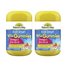 Nature's Way Kids Smart Vita Gummies Omega 네이처스 웨이 키드 스마트 비타 구미즈 오메가 120구미즈 2팩, 120정, 2개