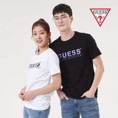 [현대백화점][게스진] NL2K0352 남여공용 GUESS 프린트로고 반팔 티셔츠