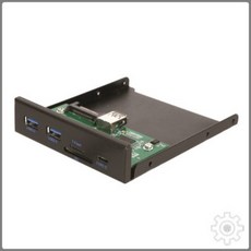 NEXT-8603TCU3 내장형 확장리더기 4in1 USB SD TypeC, 단일 색상