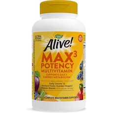 네이쳐스웨이 얼라이브 맥스3 데일리 멀티비타민 철분미포함 180정 (타블렛) Alive! Max3 Daily Multi-vitamin no iron added 180tablet, 1box, 0.9lb