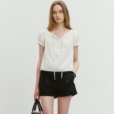 던스트 [29CM 단독] 2-WAY SHIRRING BLOUSE OFF WHITE_UDBL4B223OW