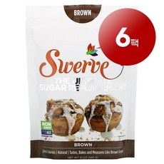 리암마켓 Swerve 스워브 얼티메이트 설탕 대체 브라운 감미료 340g 1팩, 6개