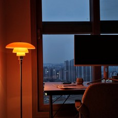 식탁조명 LED 수유 침대무드등 머쉬룸 루이스폴센 이케아조명, 오렌지, 장스탠드