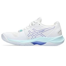 ASICS 남성용 Sky Elite FlyteFoam 배구화 화이트/블루 바이올렛