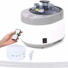 리모컨 2000W 스티머 발생기 4L 휴대용 사우나 증기, 4L Gray, 1개