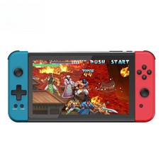 X70 핸드 헬드 게임 콘솔 7 인치 HD PS GB 조이스틱 아케이드 시뮬레이터 2 인용 전투 컨트롤러, X70 (64G) 영어