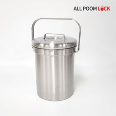 올품락 국산 스텐 304 음식물 쓰레기통 2.9L 스텐뚜껑, 1개