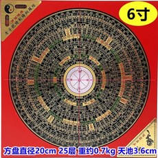 고정밀 전문 나경 삼원삼합 납음오행 철학관 구리 풍수지리, 나경 6인치 블랙, 1개