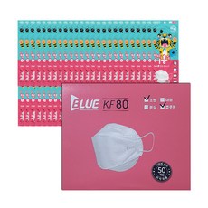 먼지어흥 블루본 마스크 KF80 어린이 소형 당일배송 국내생산 50매 1box, 50매입, 1박스