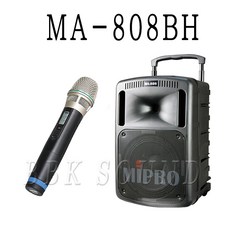 MIPRO 이동형앰프스피커 MA808BT 무선마이크 500W 블루투스