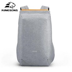 노트북파우치 예쁜 여성 남성 가방 Kingsons 2024 USB 충전 노트북 배낭 15.6 인치 컴퓨터 가방 남자 도난 방지 방수 학교 신제품, [01] 15인치, KS 3207 Grey