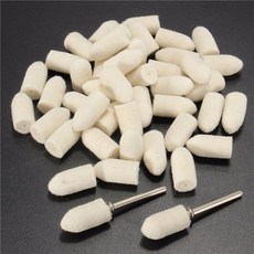 47Pcs 소프트 울 콘 펠트 습식 건식 연마 버핑 헤드 로타리 공구 -3mm 생크, 1