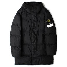 [스톤아일랜드] 24FW 스톤 크링클랩스 후드 롱패딩 블랙 811570123
