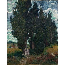 Cypresses with two figures, 그림만(매트지), A6