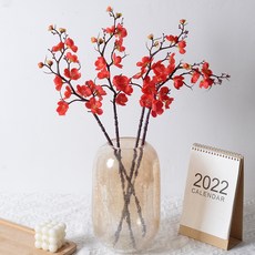 매화 조화 60cm 5개 봄조화 인테리어 매화가지 3컬러, 1세트, 화이트