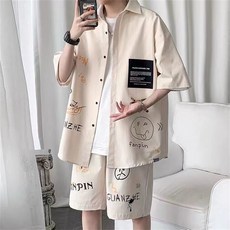 여름 남성세트 / 반팔셔츠 + 반바지 / 반팔티 / 여름바지 / 여름셔츠 / TZ8050210 49