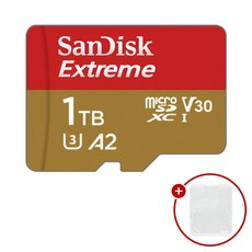 샌디스크 마이크로SD카드 Extreme 익스트림 SDSQXA + SD카드 케이스, 1개, 1TB 1개, 1TB