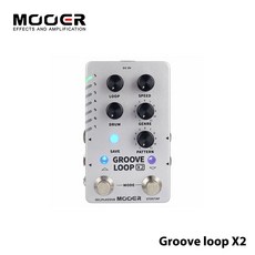 Mooer Groove Loop X2 드럼 머신 및 루퍼 이펙트 페달