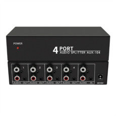 PC DVD 스피커용 오디오 분배기 1 in 4 Out RCA L/R Aux 스테레오 X4 디스트리뷰터 사용하기, [01] Black EU Plug, 01 CHINA