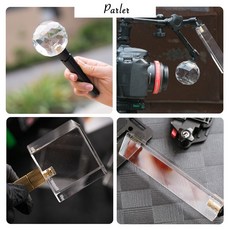 파블레 사진 영상촬영용 프리즘 3종세트 크리스탈 정사각형 삼각형 DSLR 미러리스 악세사리, 1set, 핫슈커넥트 손잡이삼각대 풀세트