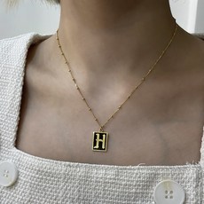 블랙실버목걸이