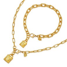 순금클립목걸이팔찌세트