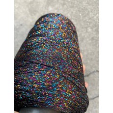 한정판 글리터 링구사 다채로운 공간 염색 금색 은색 실크 메탈라이즈 실 뜨개질 500g 신제품