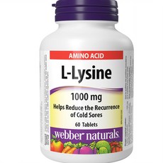 엘리신 고효능 엘 라이신 1000mg 헤르페스 예방 필수 아미노산 구순포진 예방 1통60캡슐 캐나다직배송, 1개, 60정