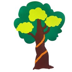 (디머스) 교실 환경 구성 꾸미기 펠트 큰 소망 나무 특대 (84cm x 1M20cm), 단품