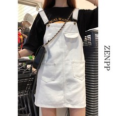 데님원피스 2020년정품 유행패션 데님 멜빵스커트 여성여름옷 치마 작은키 큐트 소금가능 학생 원피스 여름