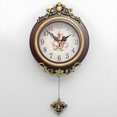 케이엠데코 국산 인테리어 무소음 엔틱 벽시계 KM-302P, 단품