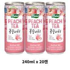 푸르밀 푸르티 복숭아티 240ml, 50개