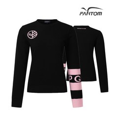 핑 파리게이츠 여성 크루넥 자카드 니트 P521B4SR173_BK