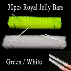 30Pcs 단일 행 펄프 스트립 고수익 바 33 홀 흰색 녹색 Platic 로얄 젤리 왁스 그릇 양봉 꿀벌 우유 도구 용품, [02] 30pcs, 30개