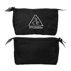 3CE 쓰리씨이 POUCH BLACK LARGE 20cm x 14cm 11cm, 1개