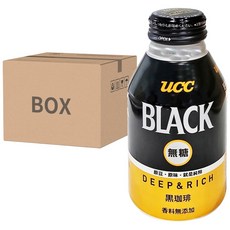UCC BLACK 無糖黑咖啡飲料 275公克 x 24罐, 香料無添加, 274ml, 24瓶