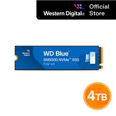 WD Blue SN5000 M.2 2280 NVMe SSD, WDS400T4B0E, 4TB