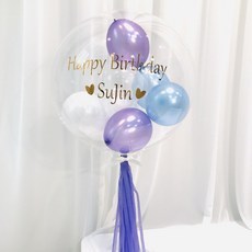 연지마켓 DIY 반제품 레터링풍선 용돈풍선 파티 졸업 입학 축하 셀프 커스텀버블벌룬 생일 선물 환갑, 13. 퍼플아주르 18인치 반제품