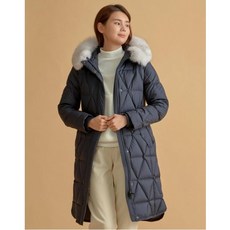 헤지스골프 헤지스 골프 여성 HWJU0D814N3 REFINED CLASSIC 네이비 럭셔리 퍼 구스 다운코트