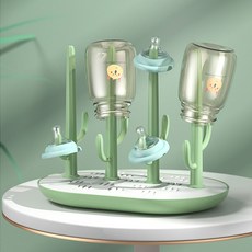 제이트렌디샵 휴대용 젓병 거치대 분유병, 1, 그린, 거치대, 물빠짐 건조대, 물받이