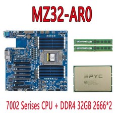 MZ32-AR0 REV.1.0 + AMD EPYC 7F72 CPU DDR4 3200Mhz 메모리, 08 7702P CPU